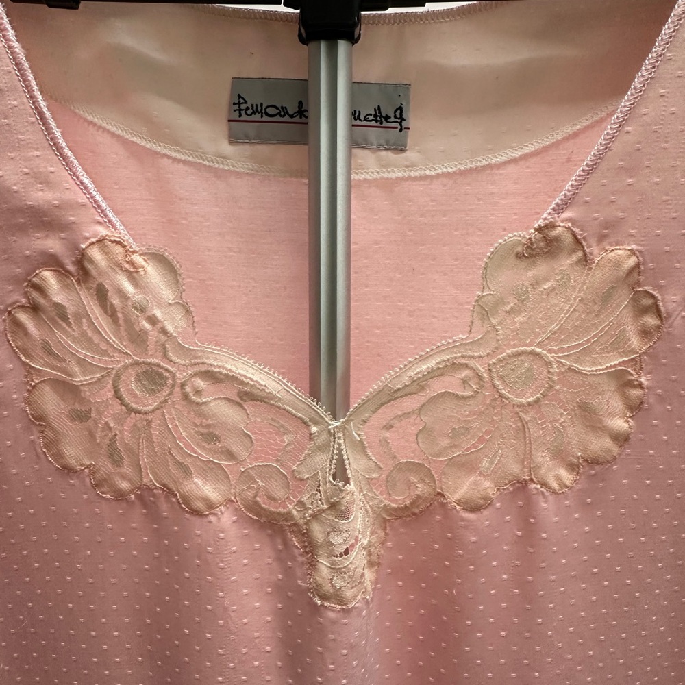 Pink Lace Detail Chemise
